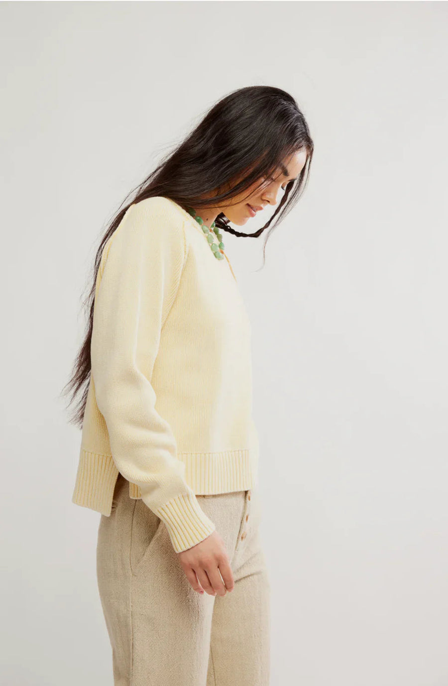 Free People Spring Street Pullover - Banana Cream
