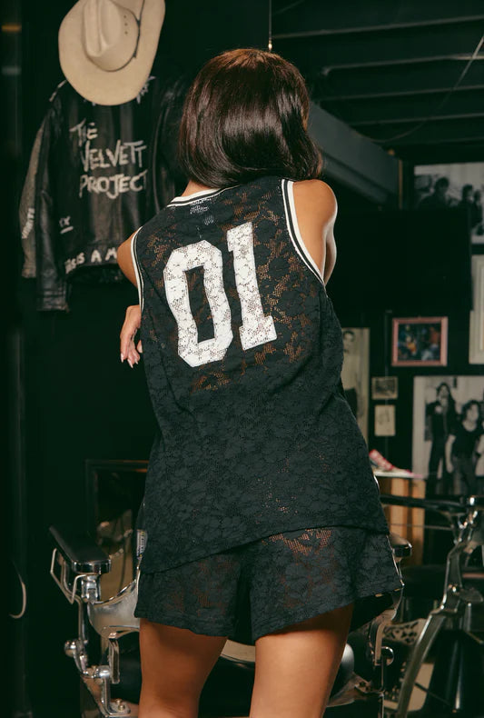 Sabbi The Be Youtiful Lace Singlet - Black