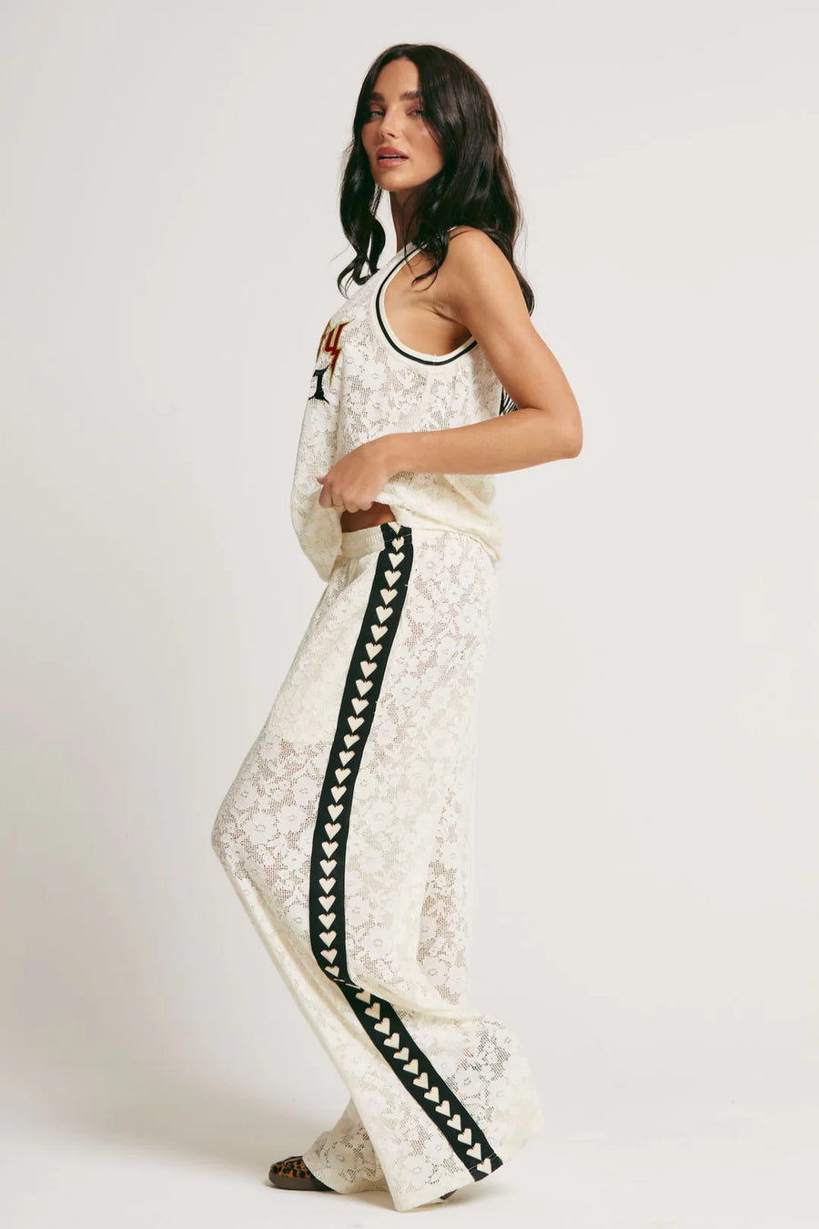 Sabbi The Raving Hearts Lace Pants - Cream