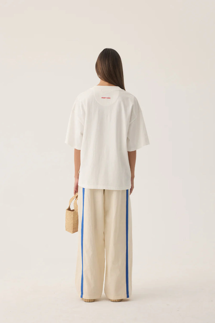 Araminta James Tropiques Oversized Tee - Warm White