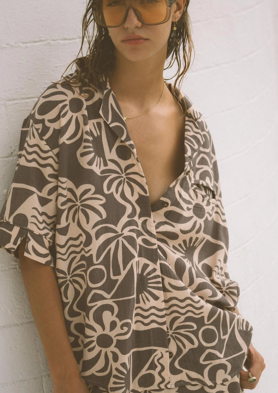 Kinga Csilla Palms Baja Shirt FINAL SALE