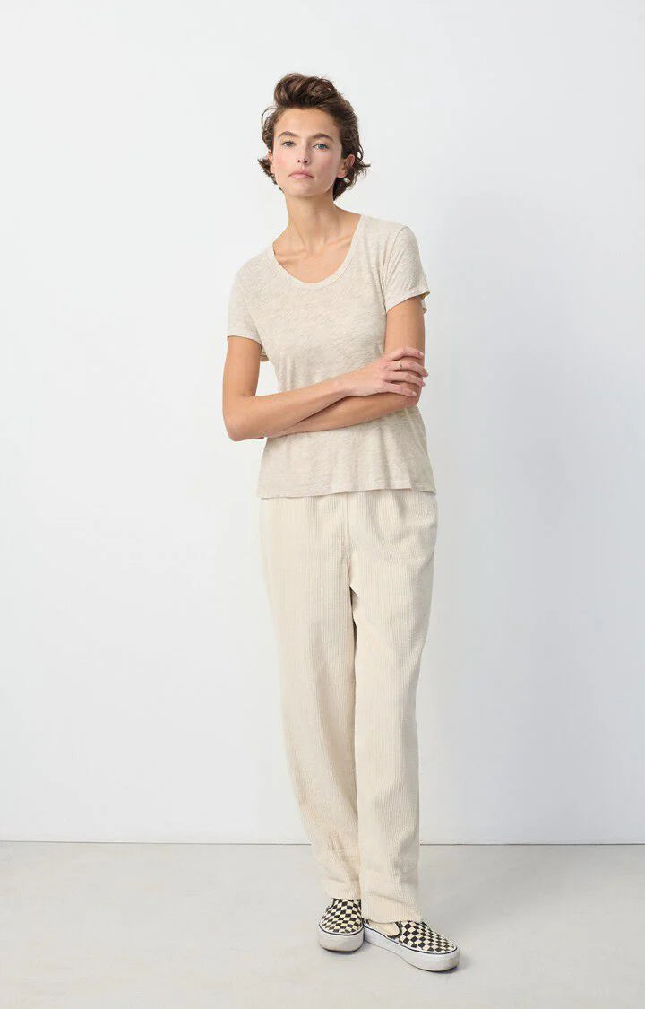 American Vintage Jacksonville S/S Tee - Cream Melange