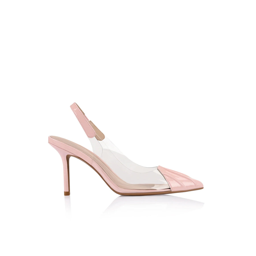 Lana Wilkinson Remi Pump Vinylite & Pink Patent Leather