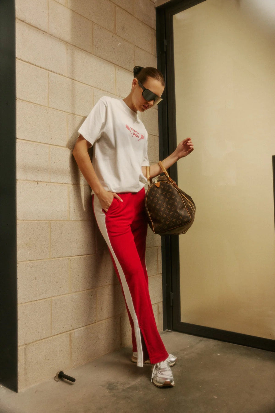 Araminta James Sportif Pant - Cherry FINAL SALE