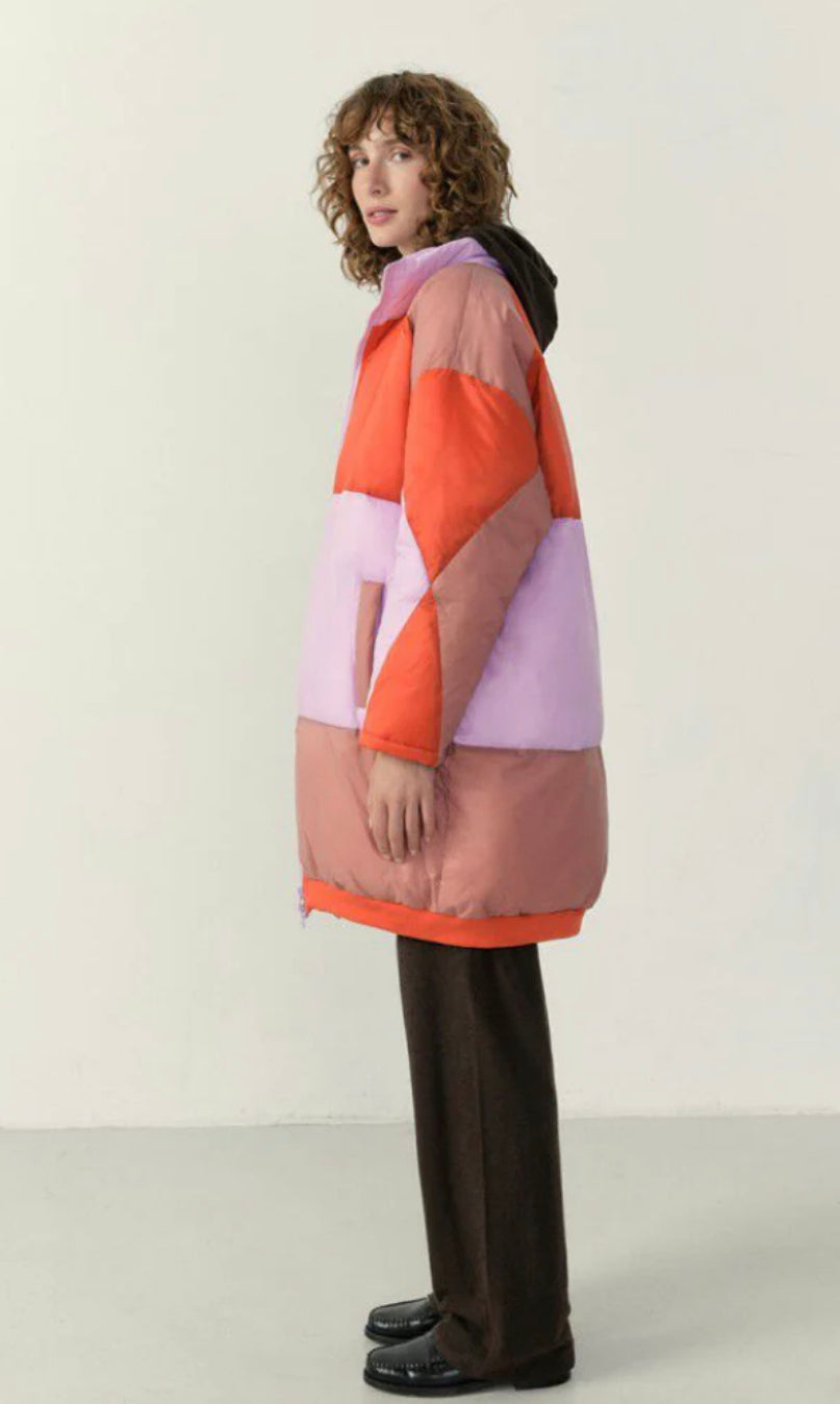 American Vintage Kolbay Women's Padded Jacket - Tri Colour Lilac - FINAL SALE