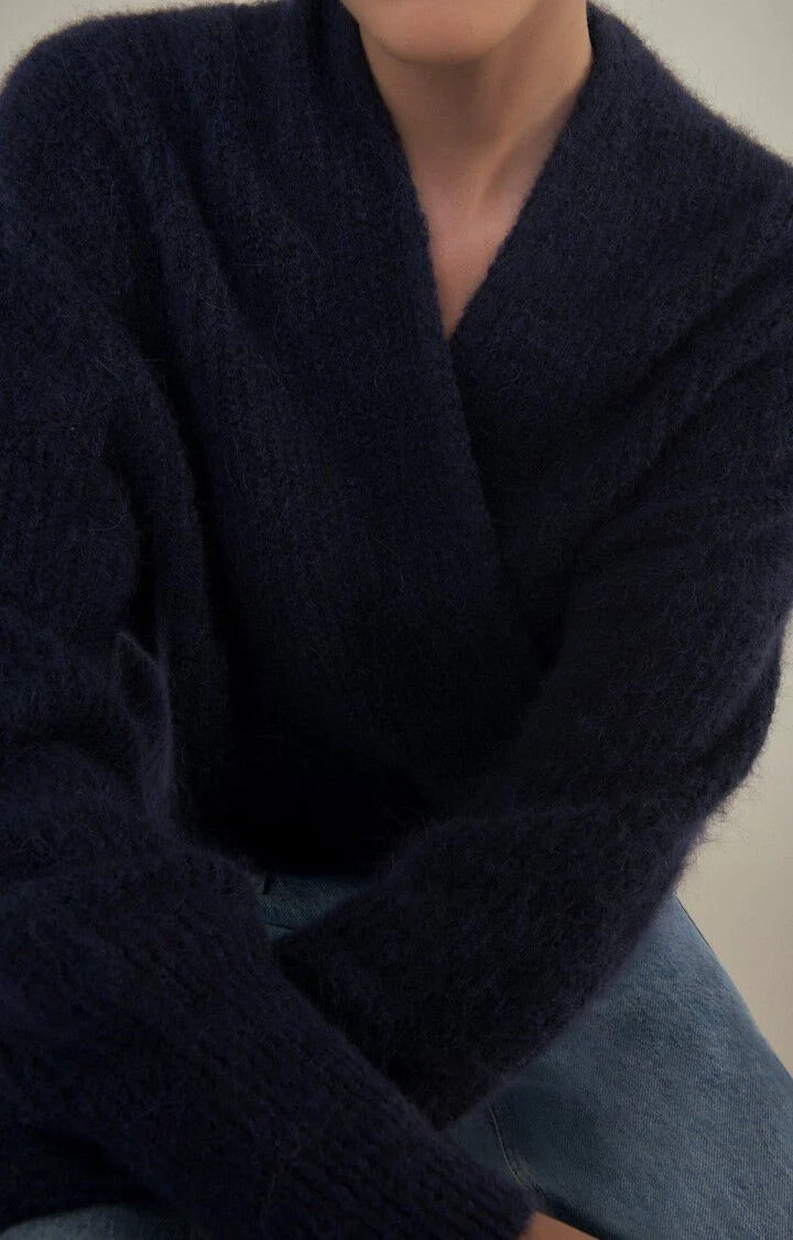American Vintage East Cardigan - Navy Melange