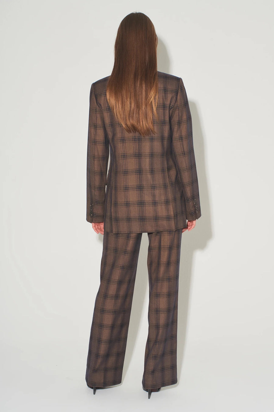 Hansen & Gretel Regina Tailored Pant - Charcoal Tartan