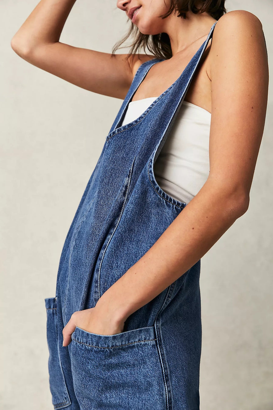 Free People High Roller Jumpsuit - Sapphire Blue