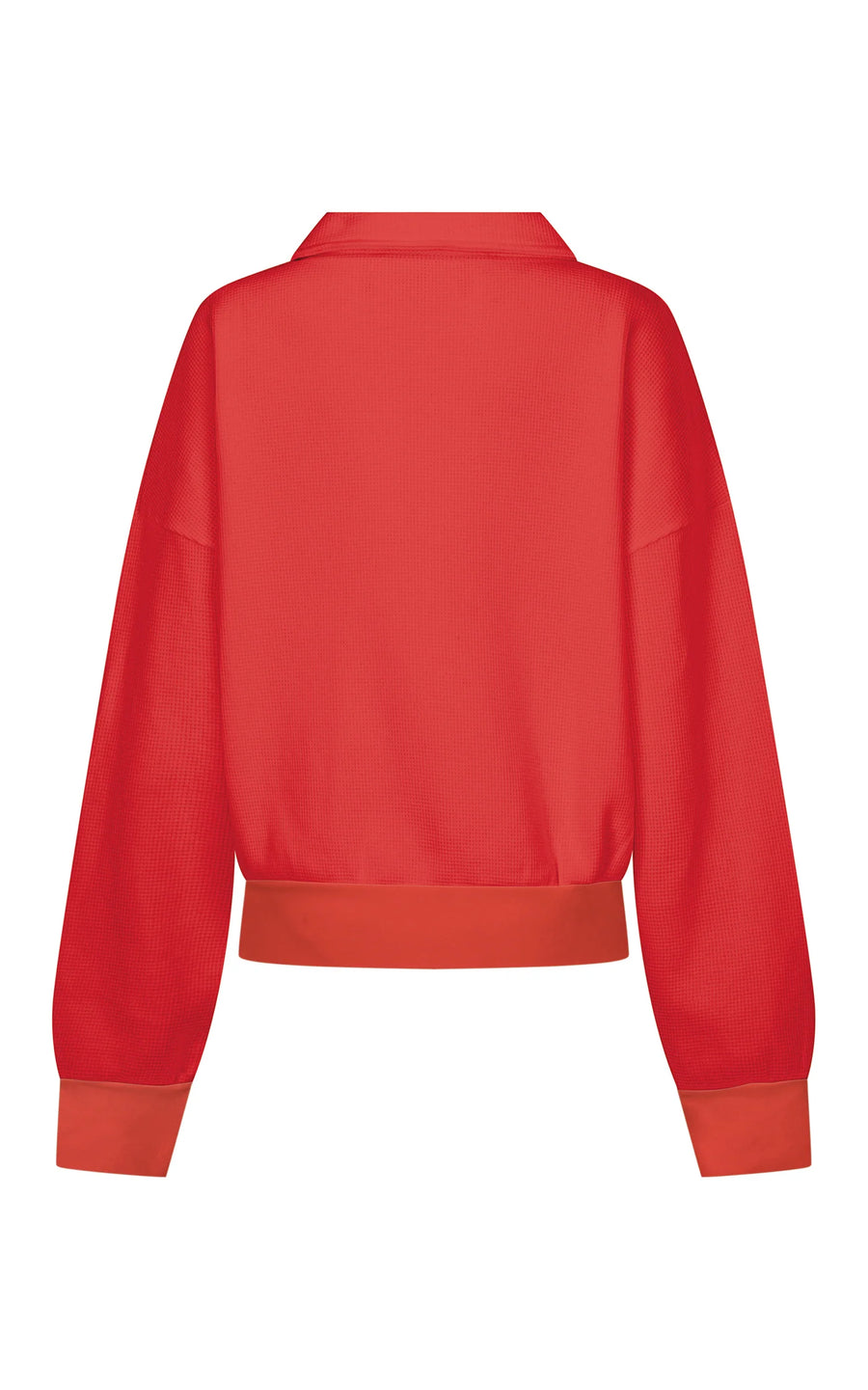 Araminta James Waffle Trim Sweatshirt - Coral