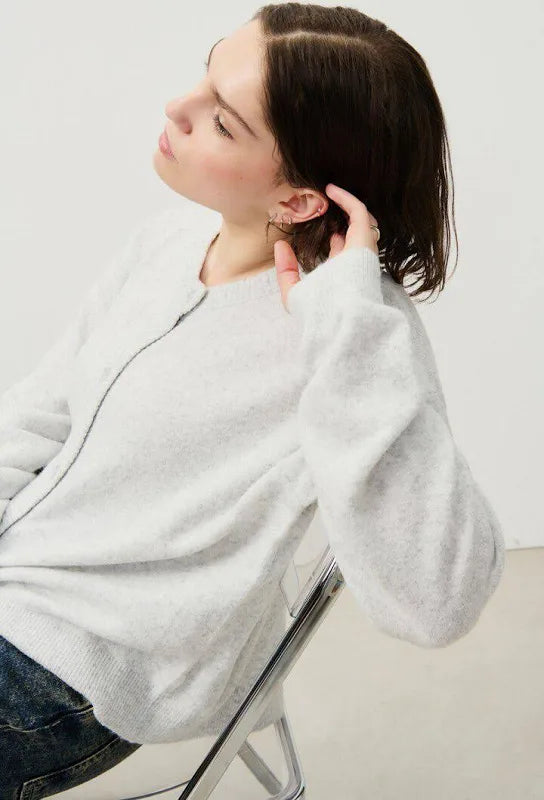 American Vintage Damsville Cardigan - Heather Grey