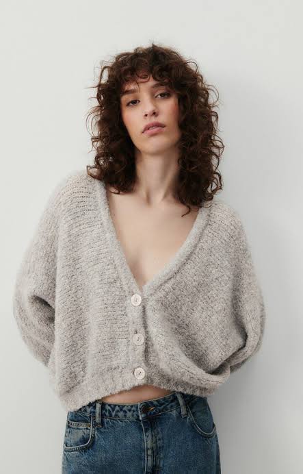 American Vintage Zolly Cardigan - Heather Grey