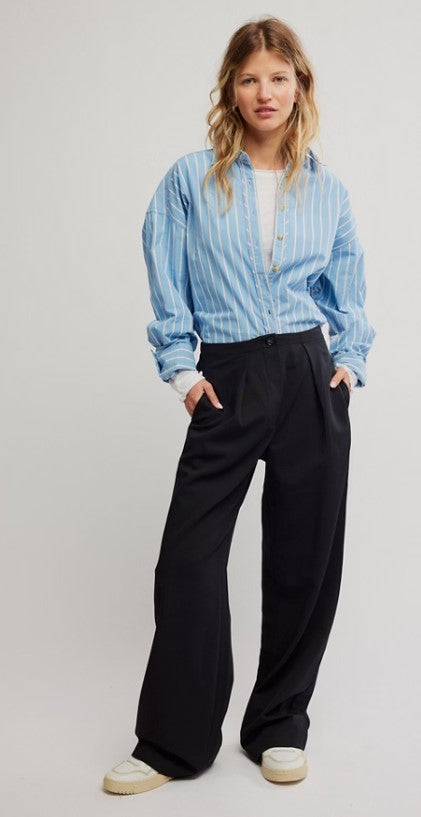 Free People Tyler Menswear Trouser - Black