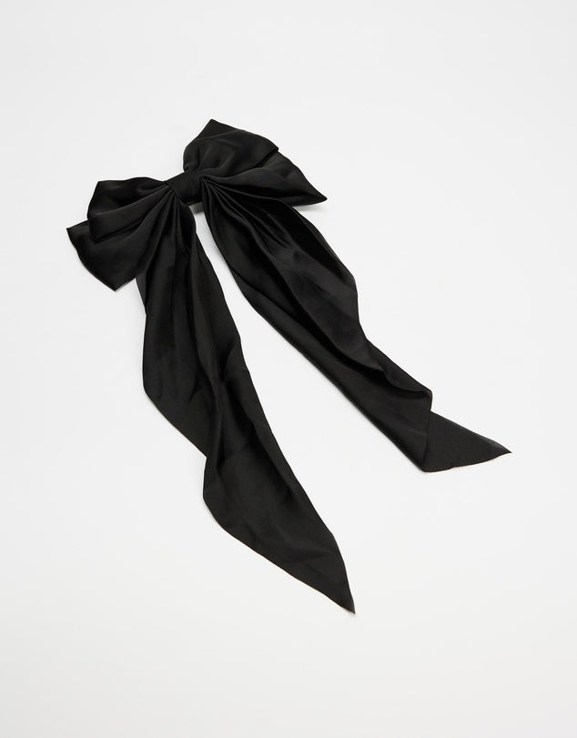Petit Moments Pleir Hair Bow - Black