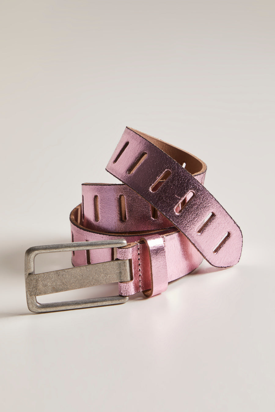 Free People WTF Metallic Jona Belt - Gumdrop Metallic