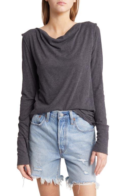 Free People Kimmi Long Sleeve Top - Black
