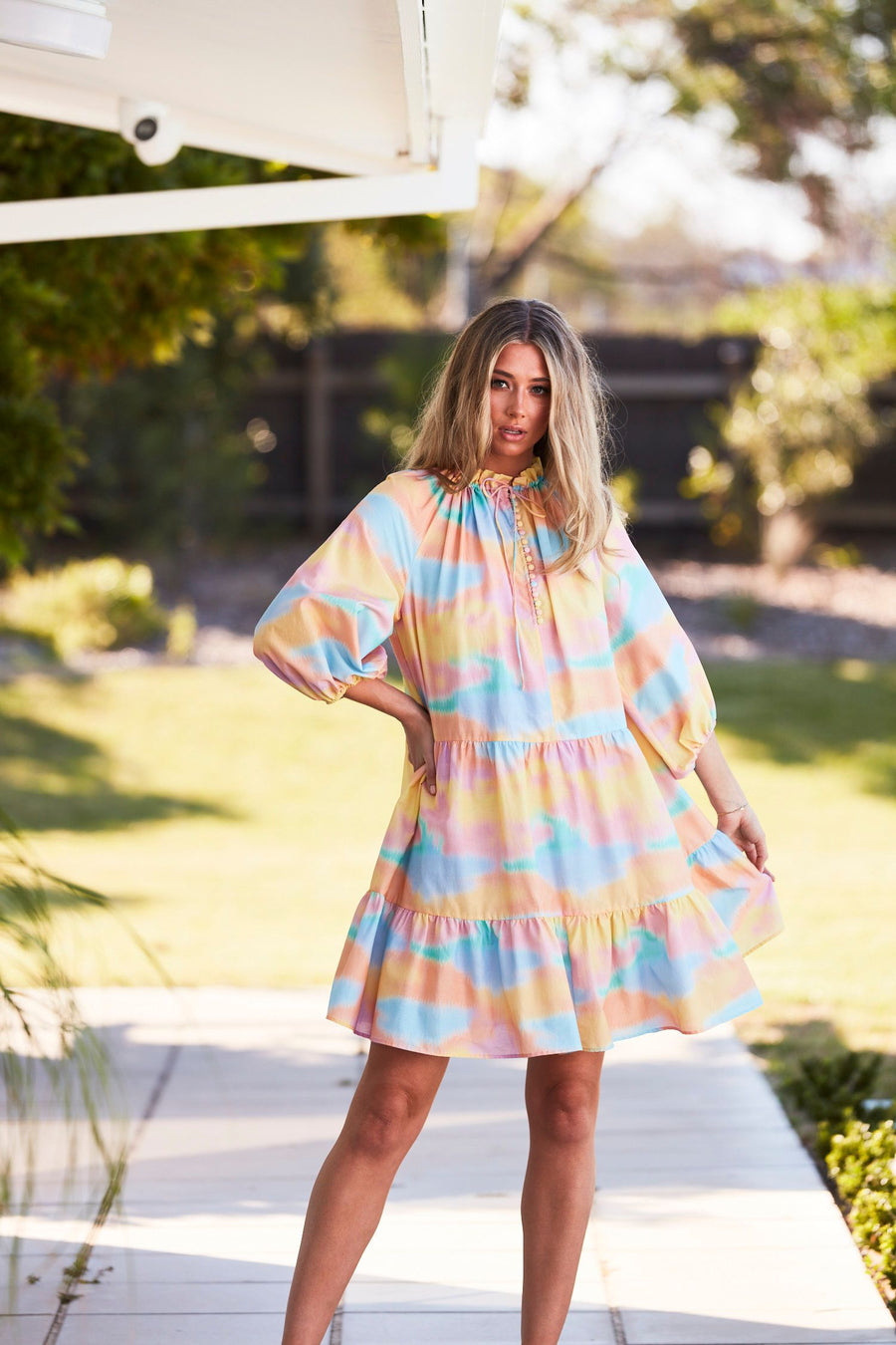 Ralf Studios Pebbly Dress Rainbow Paddle FINAL SALE