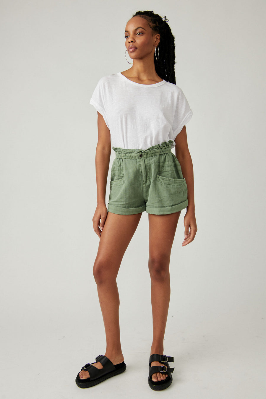 Free People Topanga Short - Oil Green FINAL SALE