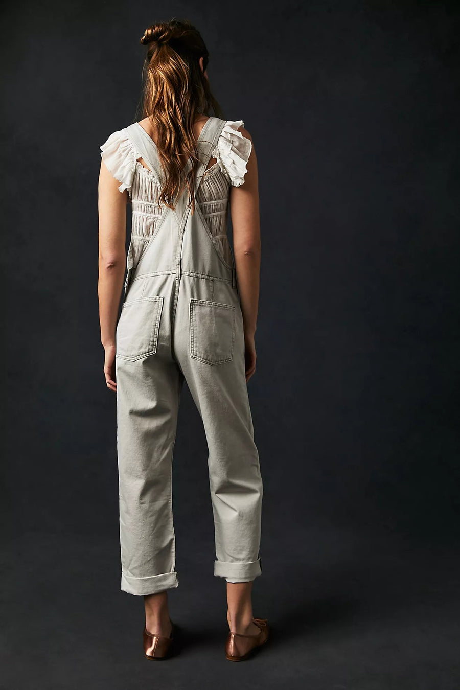 Free People Ziggy Denim Overall - Morning Fog