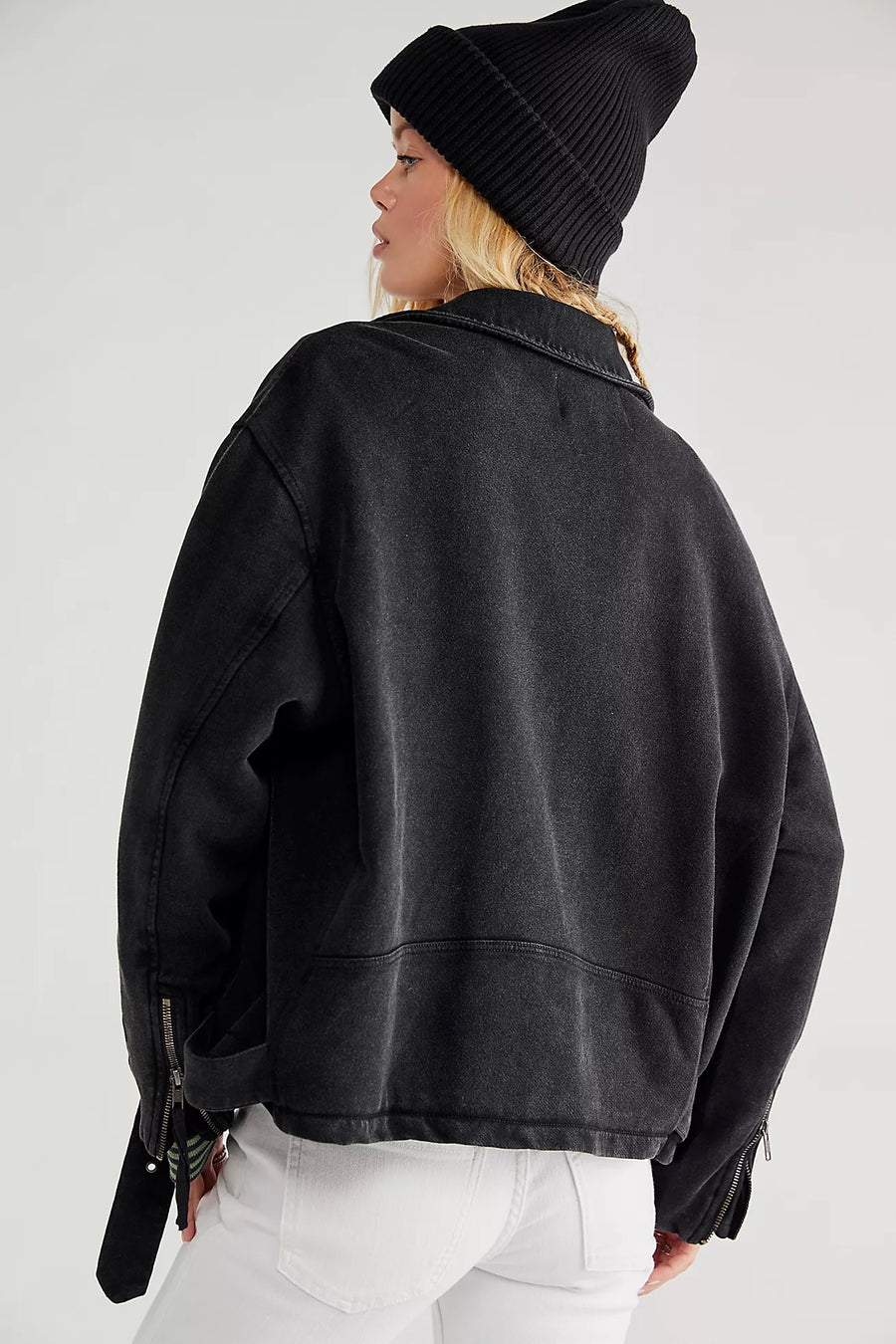 Free People Rebel Rebel Knit Moto - Black FINAL SALE