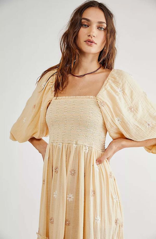 Free People Dahlia Embroidered  Maxi - FINAL SALE