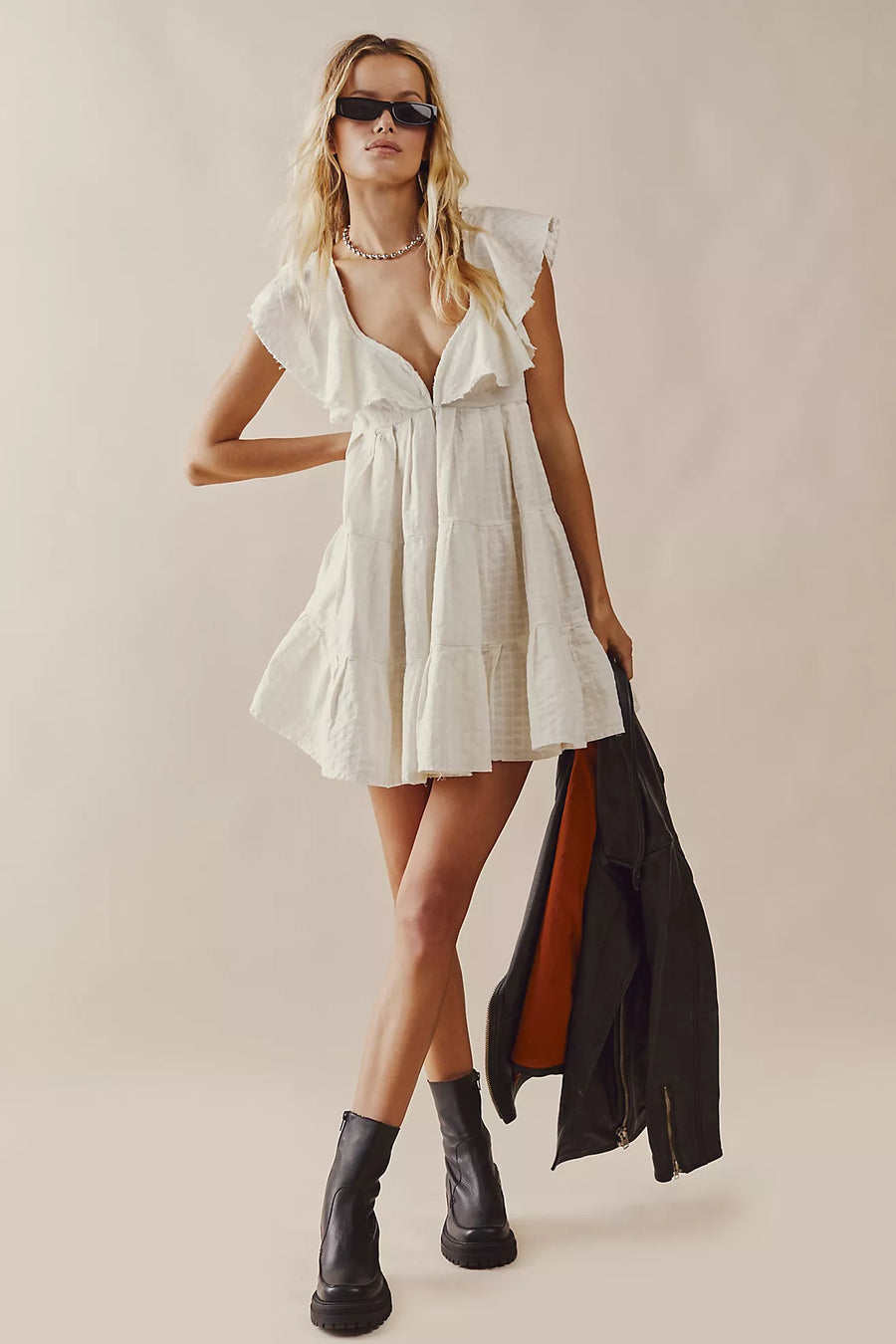 Free People Undone Mini Ecru Wash