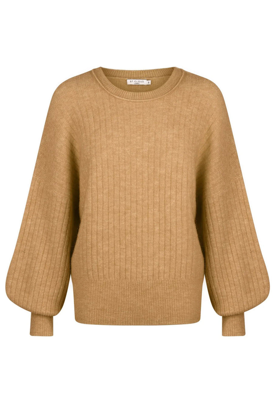 St. Cloud Ribbed Balloon Sleeve Crew Knit - FINAL SALE