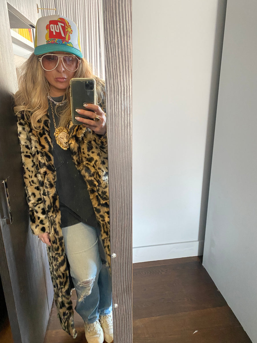 Unreal Fur The Long Song Coat - Leopard