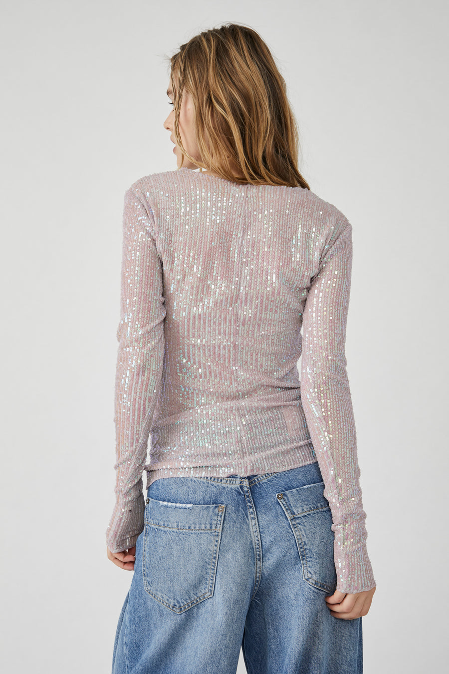 Free People Gold Rush Long Sleeve - Champagne Float