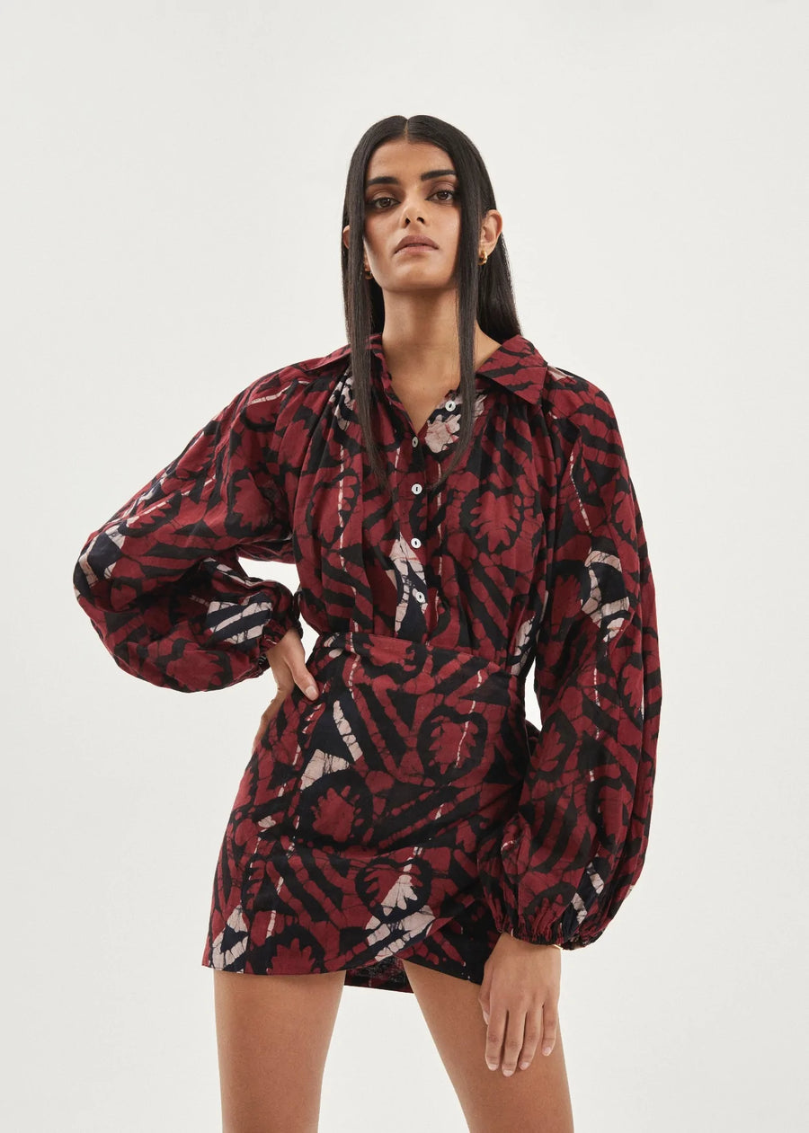 Kinga Csilla San Onofre Wrap Skirt - Red Multi