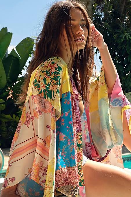 Free People Patched With Love Kimono