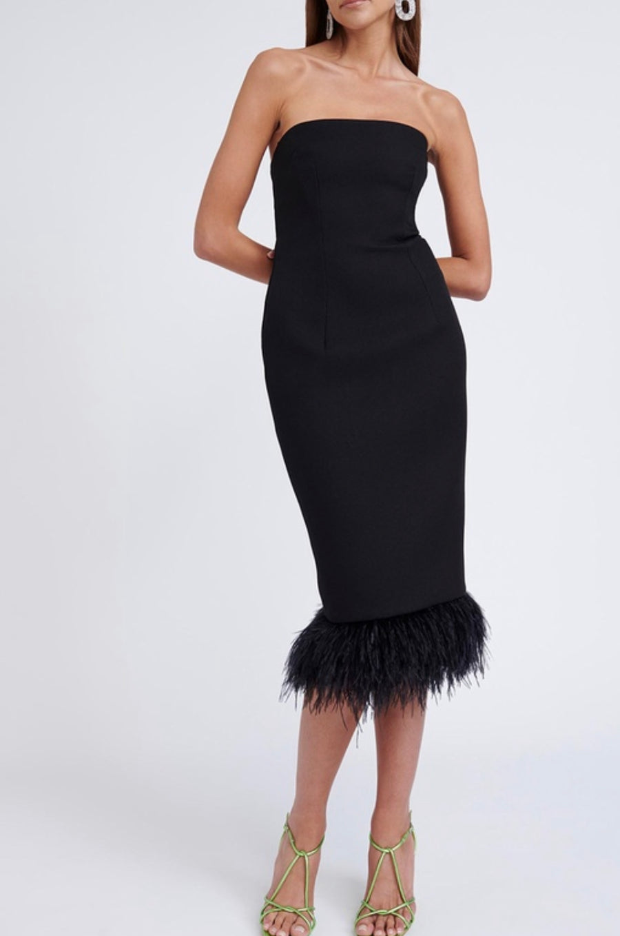 By Johnny.  Lidi Feather Midi - Black