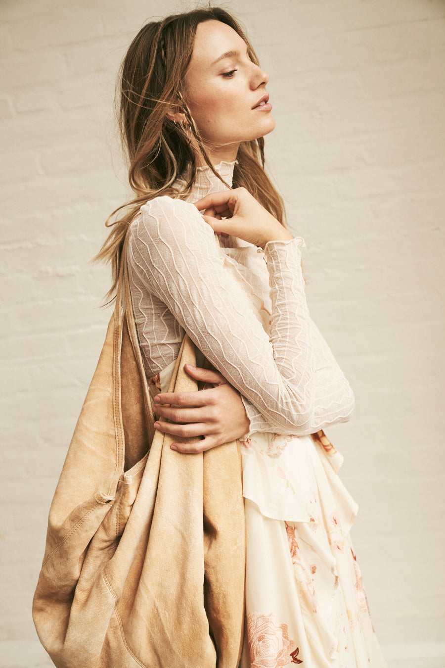 Free People WTF Sun Faded Hobo - Toffee FINAL SALE