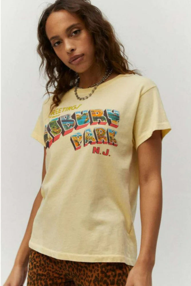 Daydreamer Bruce Springsteen Asbury Park Tour Tee - Yellow Fizz