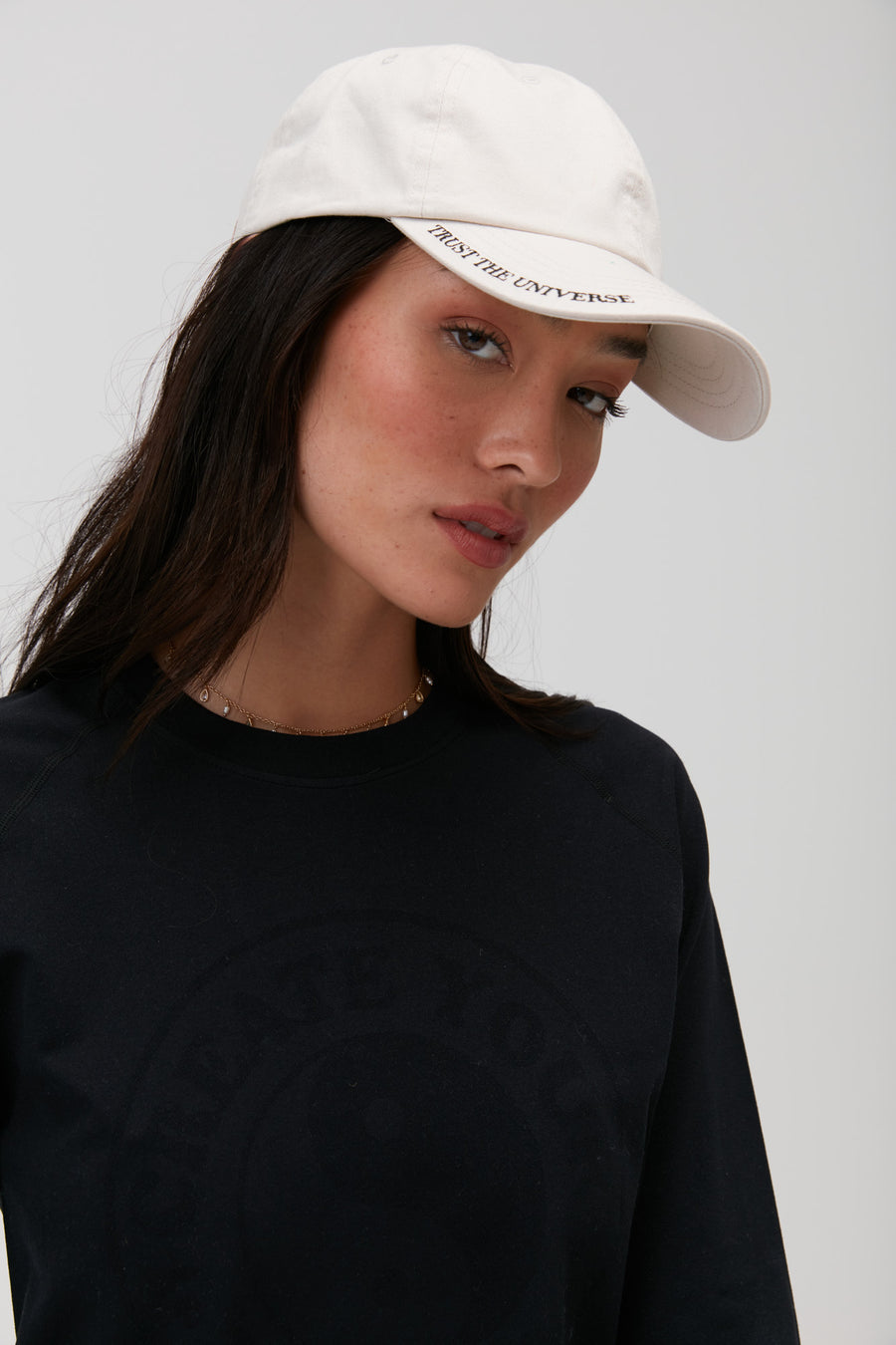 Free People Trust The Universe Canvas Solid Dad Hat - Stone