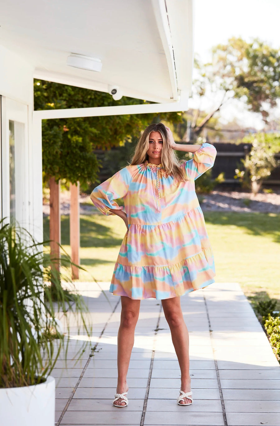 Ralf Studios Pebbly Dress Rainbow Paddle FINAL SALE