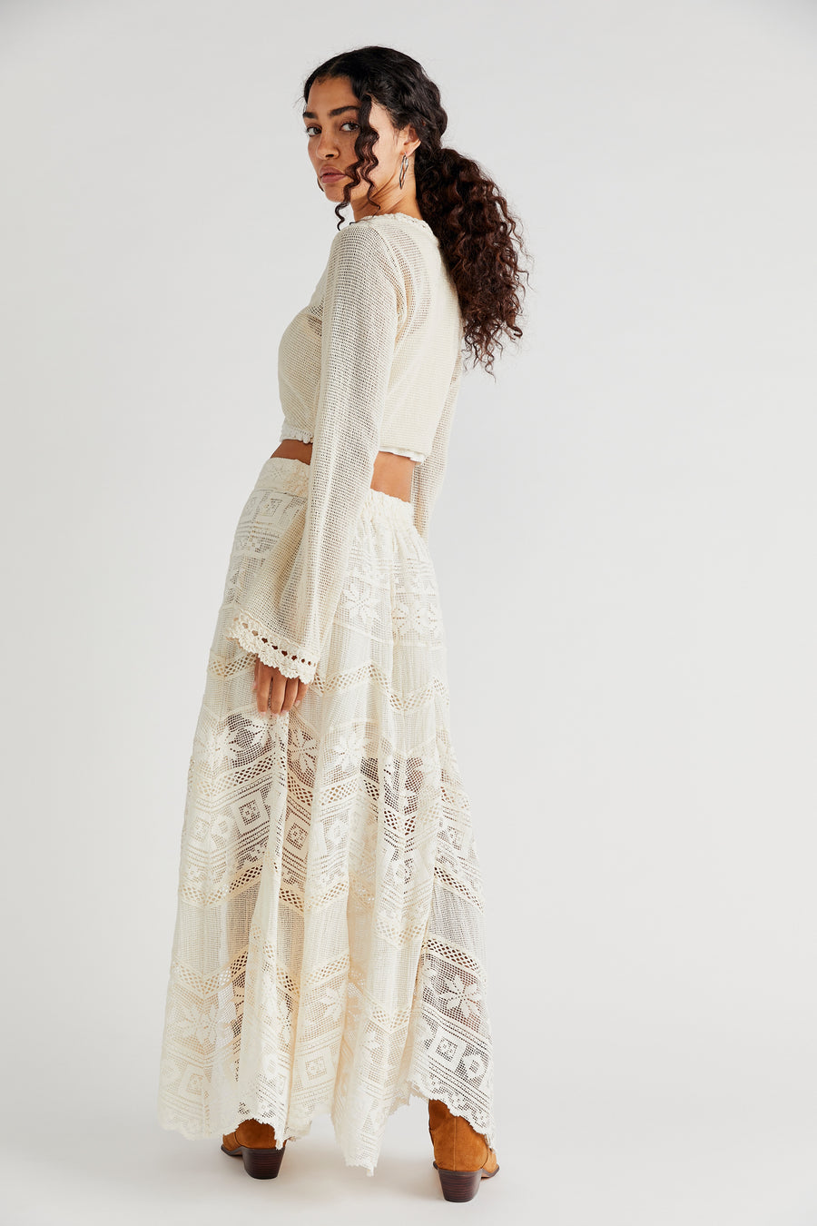 Free People Rebel Rebel Maxi Skirt - Tofu