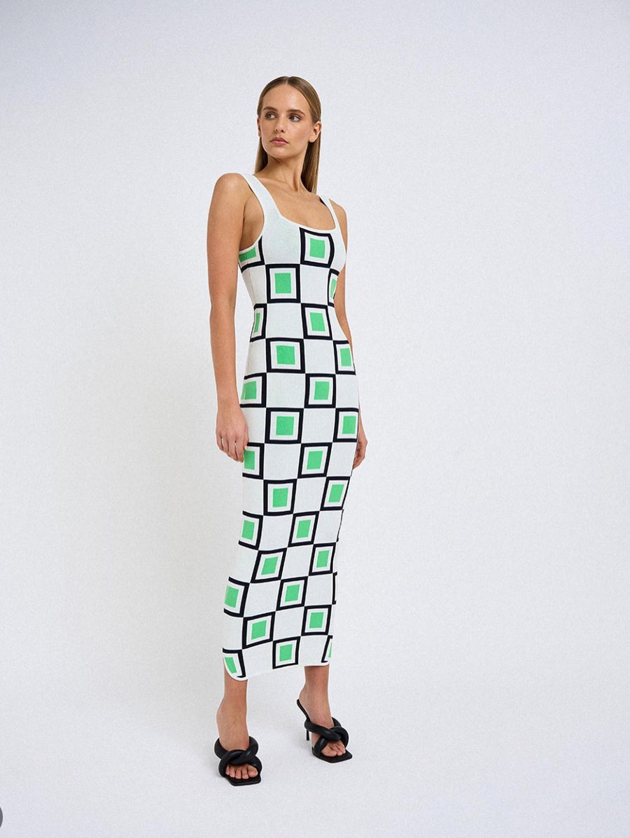 By Johnny. Lipari Knit Midi - Green Ivy FINAL SALE