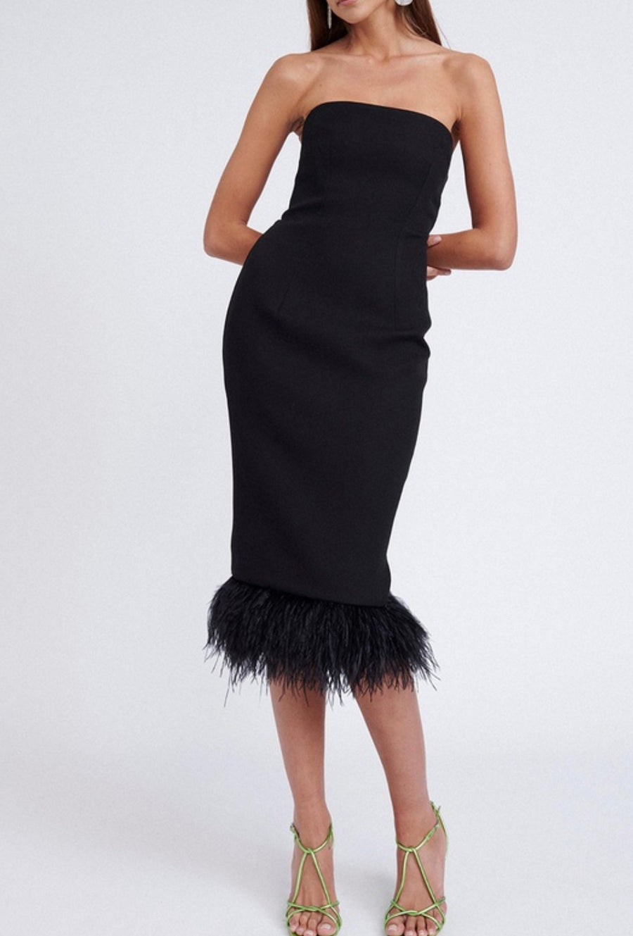 By Johnny.  Lidi Feather Midi - Black