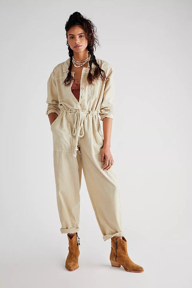 Free People Quinn Coverall Thistle Seed