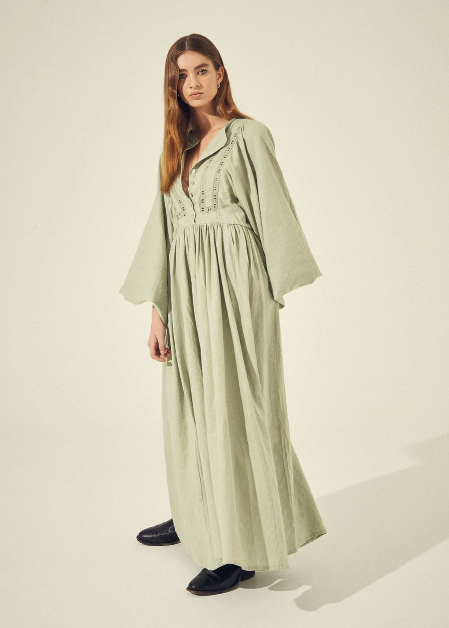 Kinga Csilla Serene Mascali Dress - Sage FINAL SALE