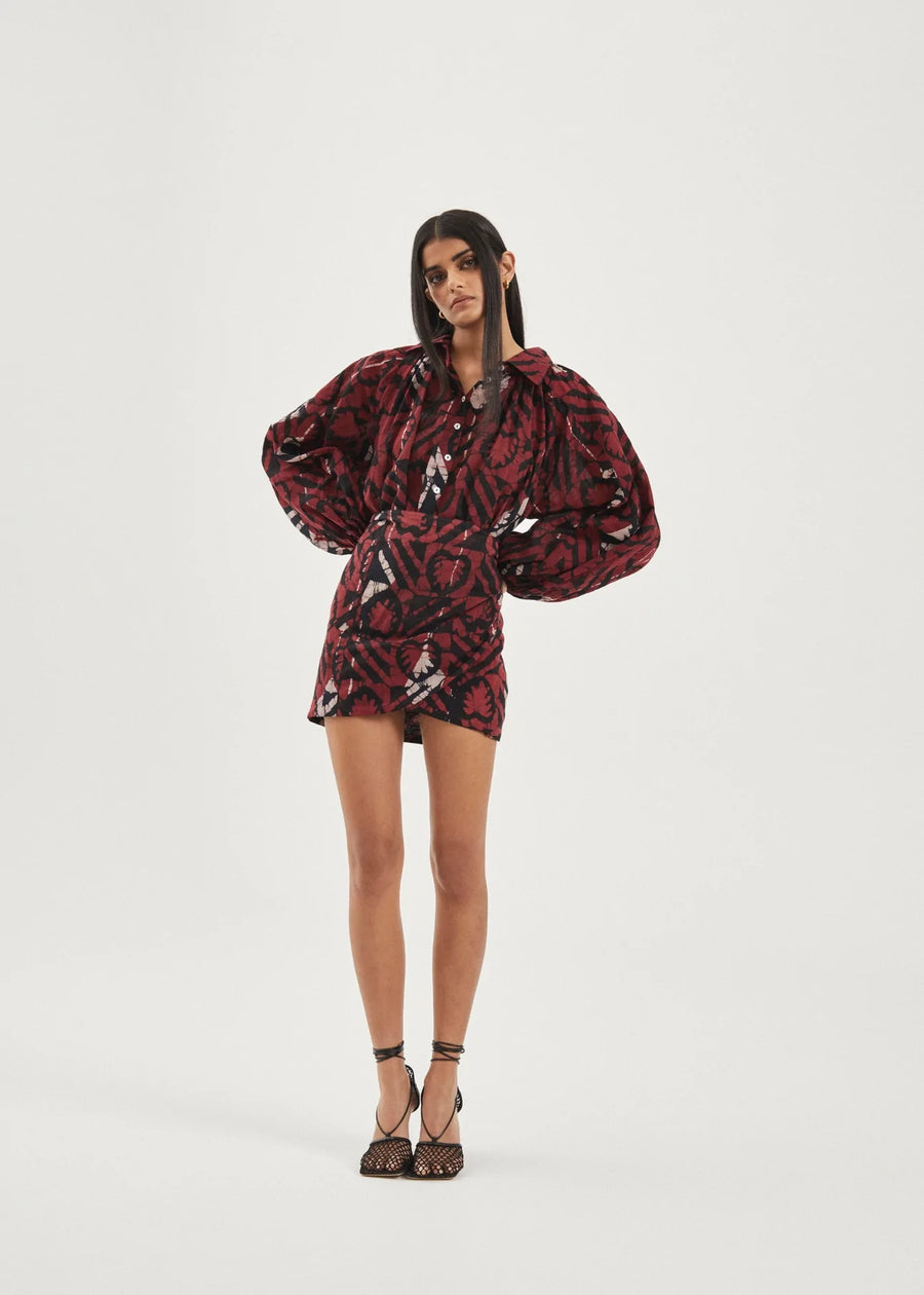 Kinga Csilla San Onofre Wrap Skirt - Red Multi