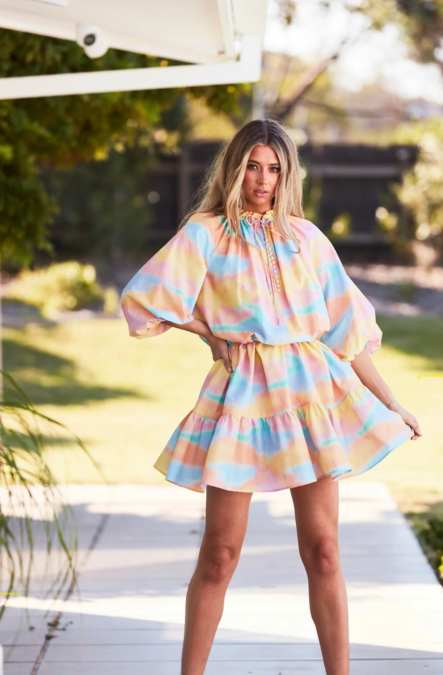 Ralf Studios Pebbly Dress Rainbow Paddle FINAL SALE