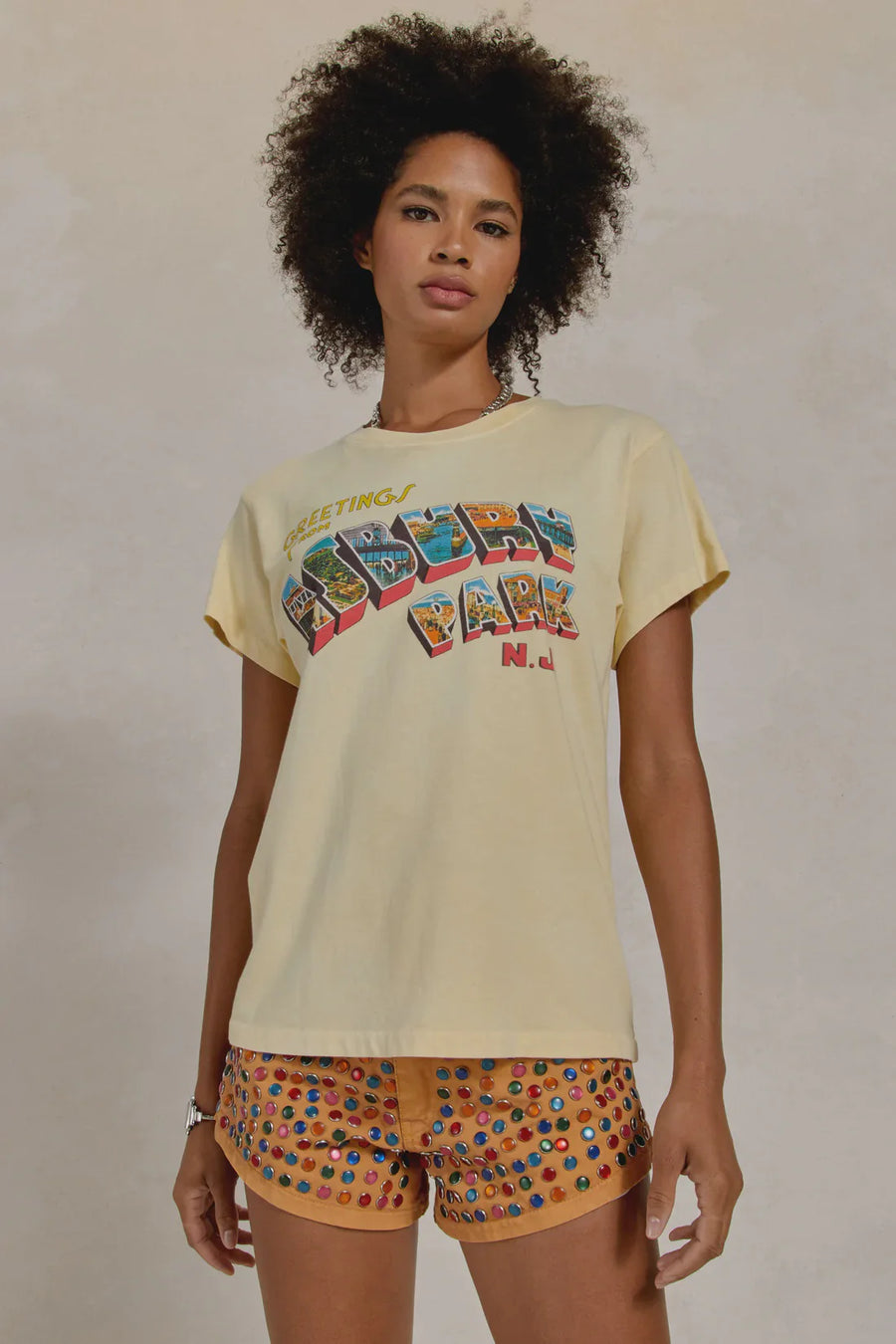 Daydreamer Bruce Springsteen Asbury Park Tour Tee - Yellow Fizz
