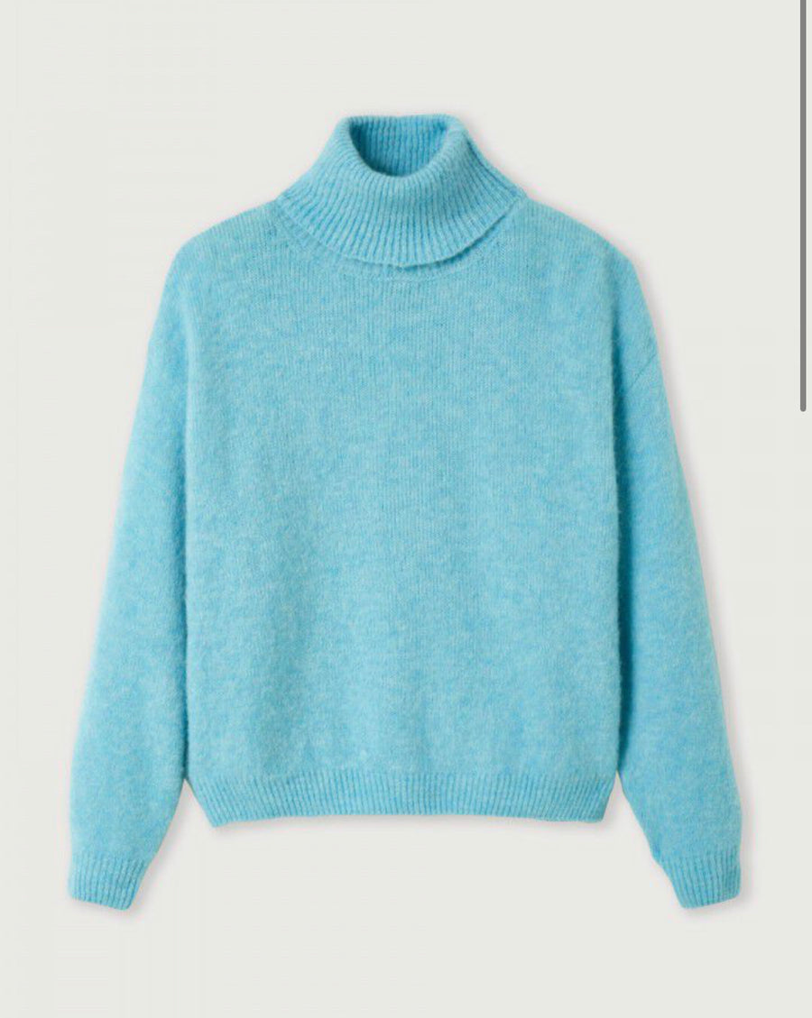 American Vintage East Turtleneck Jumper - River Melange