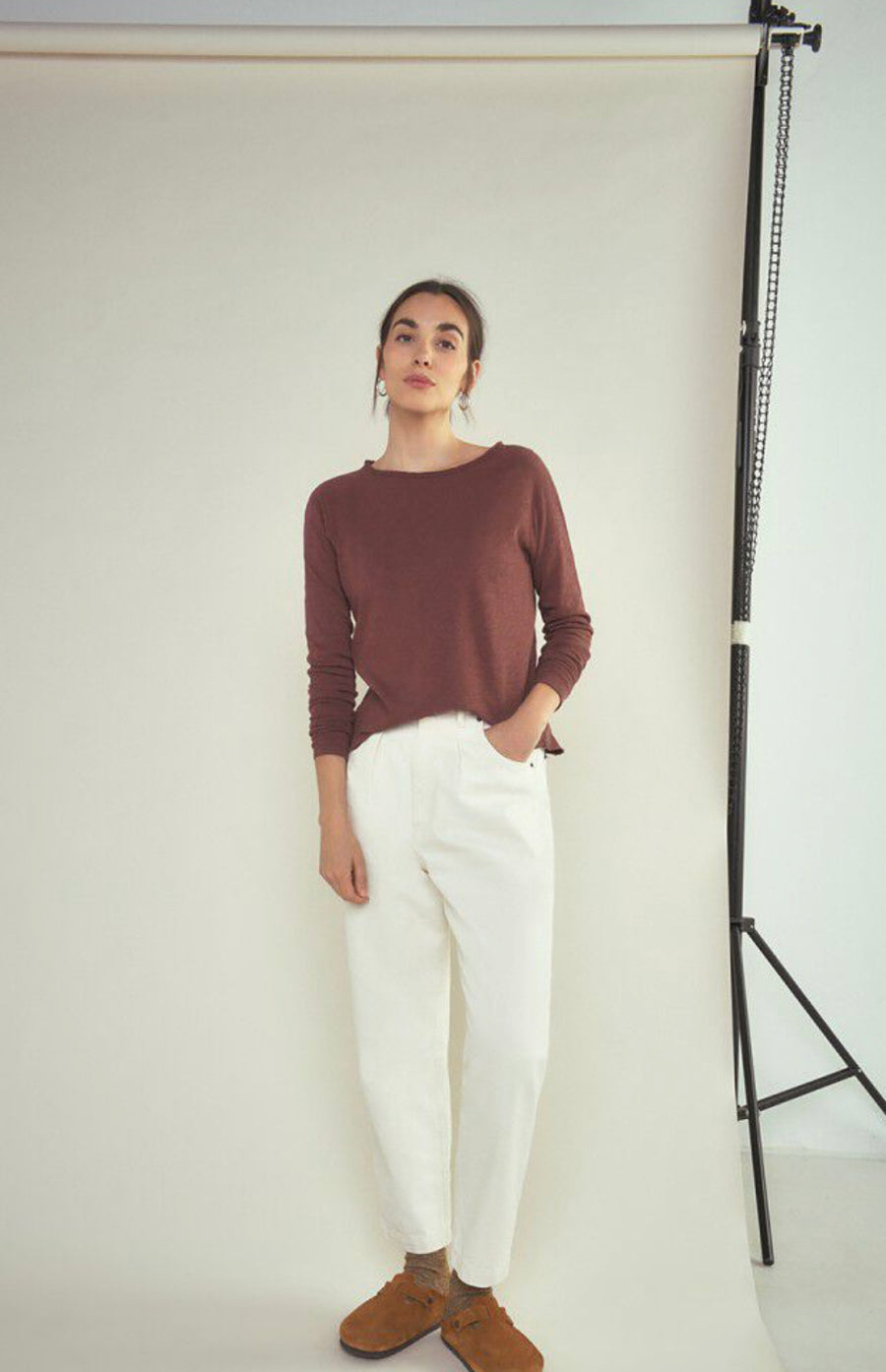 American Vintage Sonoma Round Neck - Vintage Garnet