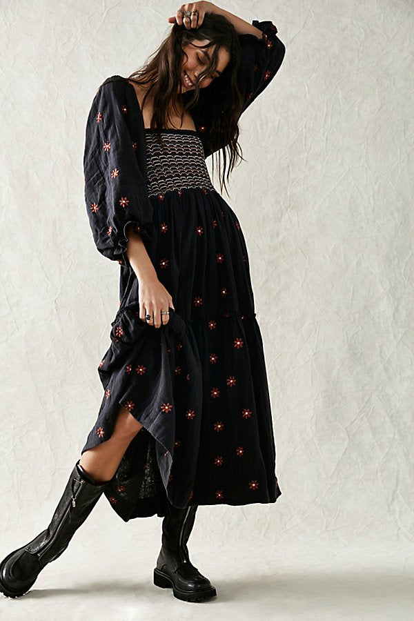 Free People Dahlia Embroidered Maxi Love Spell Free People Dahlia Embroidered Maxi Love Spell