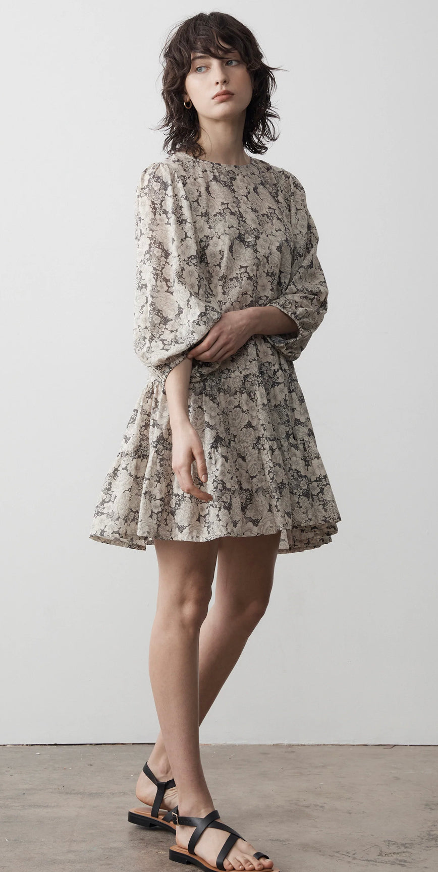 Soleiluna Floating Mini Dress Vintage Blooms FINAL SALE