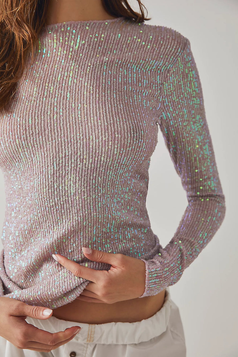 Free People Gold Rush Long Sleeve - Champagne Float