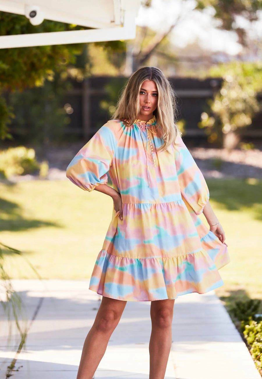 Ralf Studios Pebbly Dress Rainbow Paddle FINAL SALE