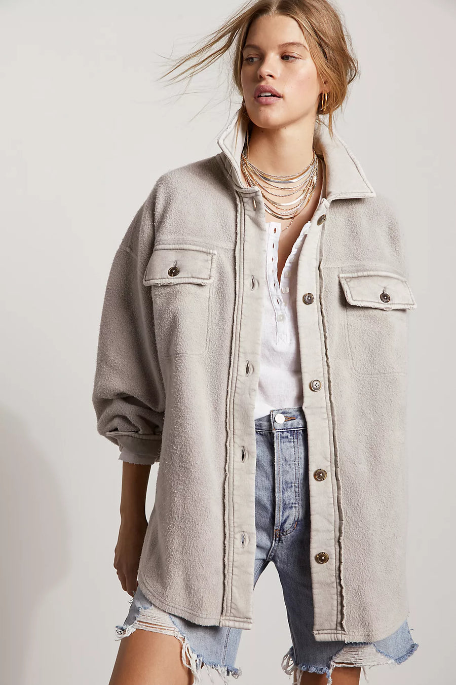 Free People Ruby Jacket stone